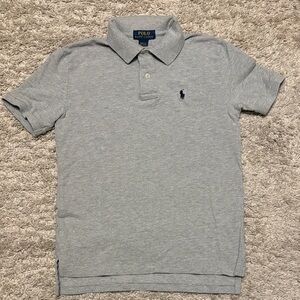 Polo by Ralph Lauren Boys Light Gray Polo Shirt Size 10 / 12